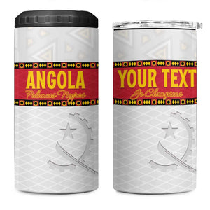 Afro Angola Football Custom 4 in 1 Can Cooler Tumbler Go Palancas Negras - African Pride