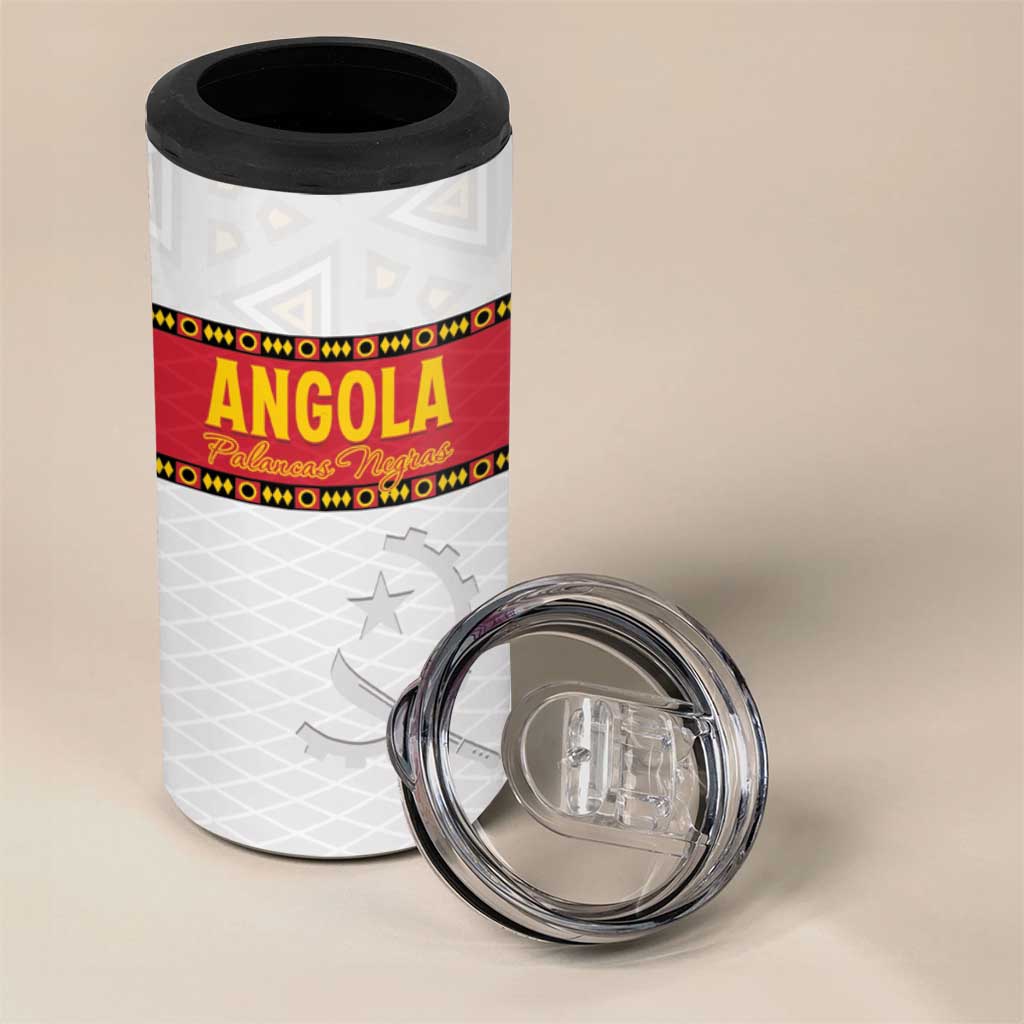 Afro Angola Football Custom 4 in 1 Can Cooler Tumbler Go Palancas Negras - African Pride