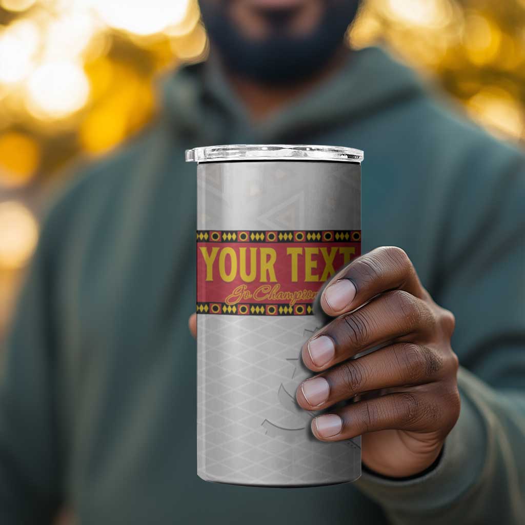 Afro Angola Football Custom 4 in 1 Can Cooler Tumbler Go Palancas Negras - African Pride