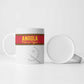 Custom Angola Football Ceramic Mug Avante Palancas Negras - White