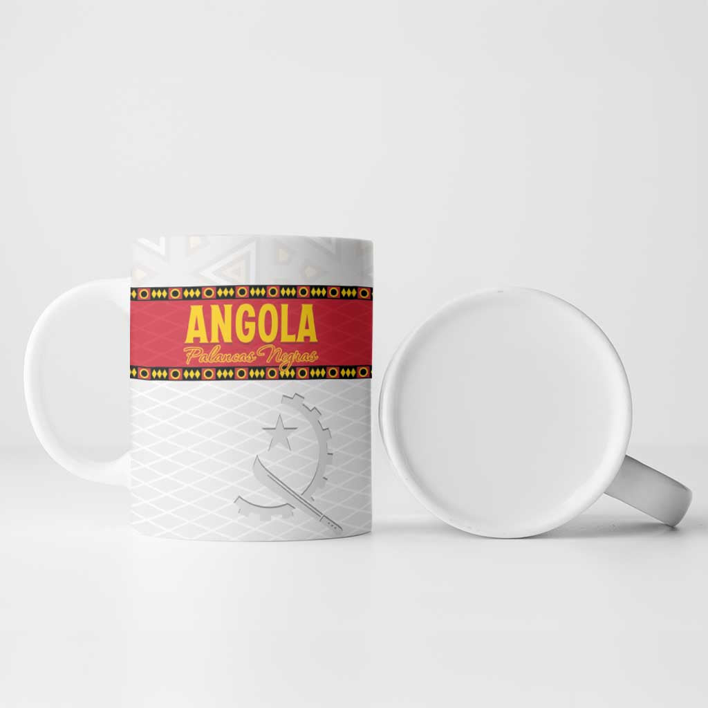 Custom Angola Football Ceramic Mug Avante Palancas Negras - White
