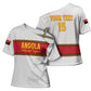 Custom Angola Football Cross Shoulder Shirt Avante Palancas Negras - White