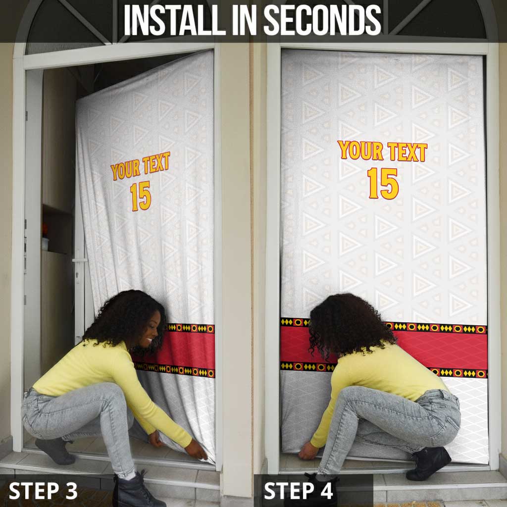Custom Angola Football Door Cover Avante Palancas Negras - White