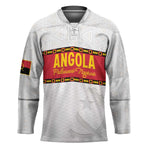 Custom Angola Football Hockey Jersey Avante Palancas Negras - White