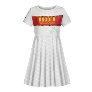 Afro Angola Football Custom Kid Short Sleeve Dress Go Palancas Negras - African Pride