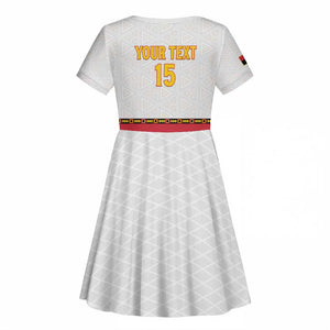 Afro Angola Football Custom Kid Short Sleeve Dress Go Palancas Negras - African Pride