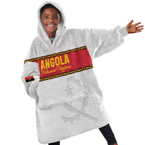 Afro Angola Football Custom Kid Wearable Blanket Hoodie Go Palancas Negras - African Pride