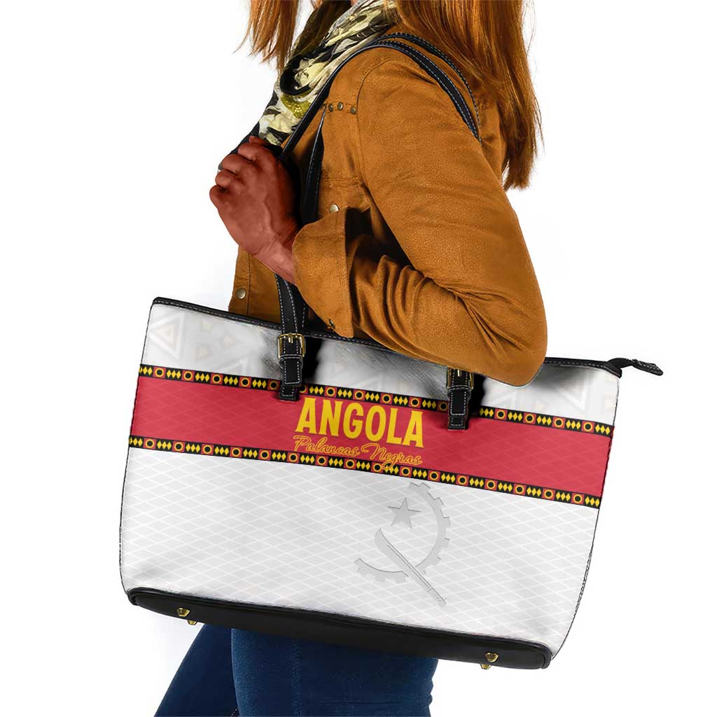 Afro Angola Football Leather Tote Bag Go Palancas Negras - African Pride