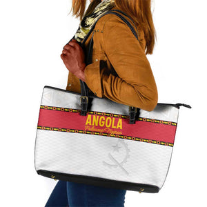 Afro Angola Football Leather Tote Bag Go Palancas Negras - African Pride