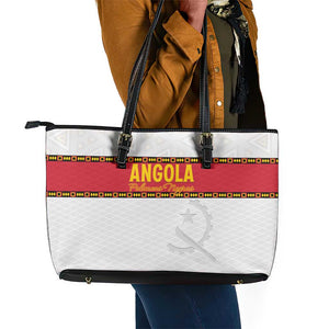 Afro Angola Football Leather Tote Bag Go Palancas Negras - African Pride