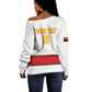 Afro Angola Football Custom Off Shoulder Sweater Go Palancas Negras - African Pride