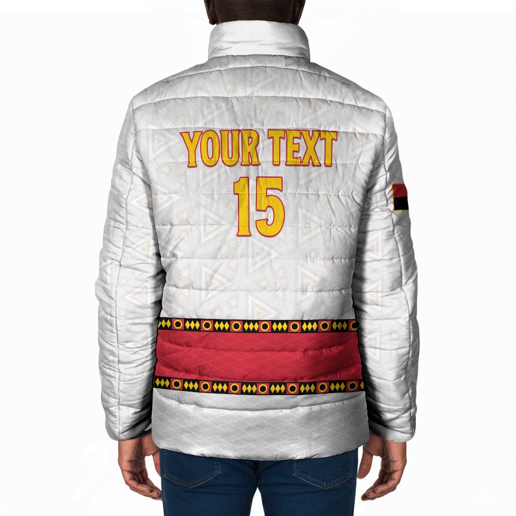 Custom Angola Football Padded Jacket Avante Palancas Negras - White