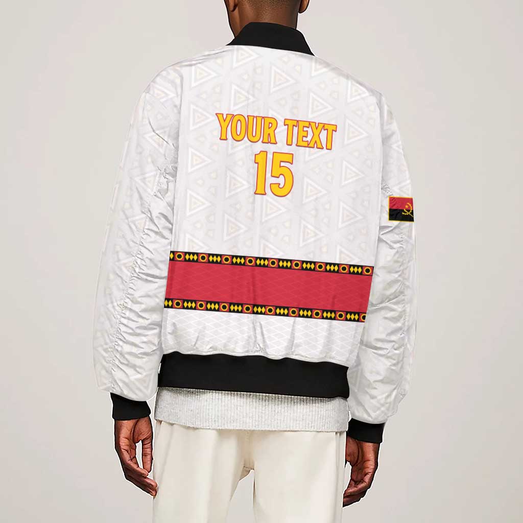 Afro Angola Football Custom Sleeve Zip Bomber Jacket Go Palancas Negras - African Pride