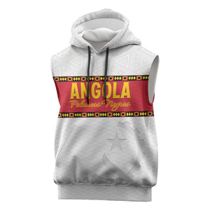 Afro Angola Football Custom Sleeveless Hoodie Go Palancas Negras - African Pride