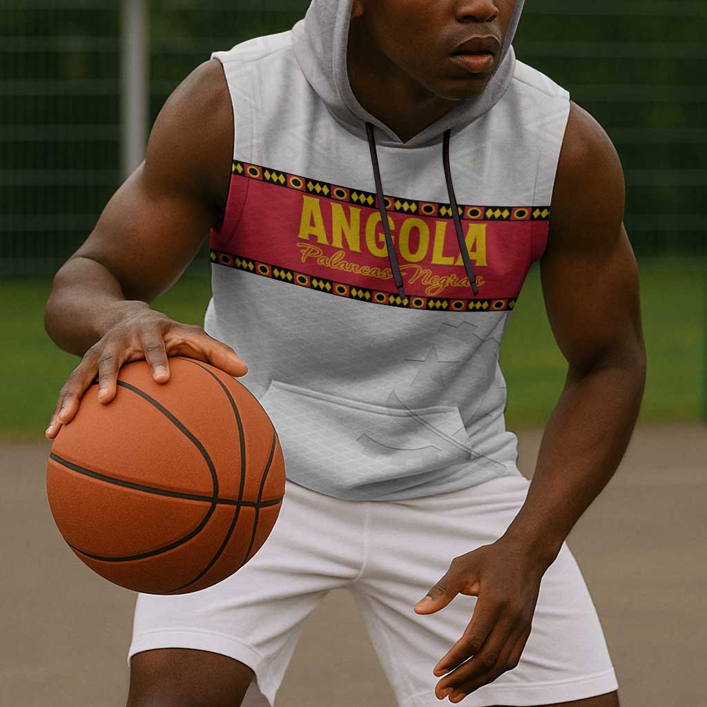 Afro Angola Football Custom Sleeveless Hoodie Go Palancas Negras - African Pride
