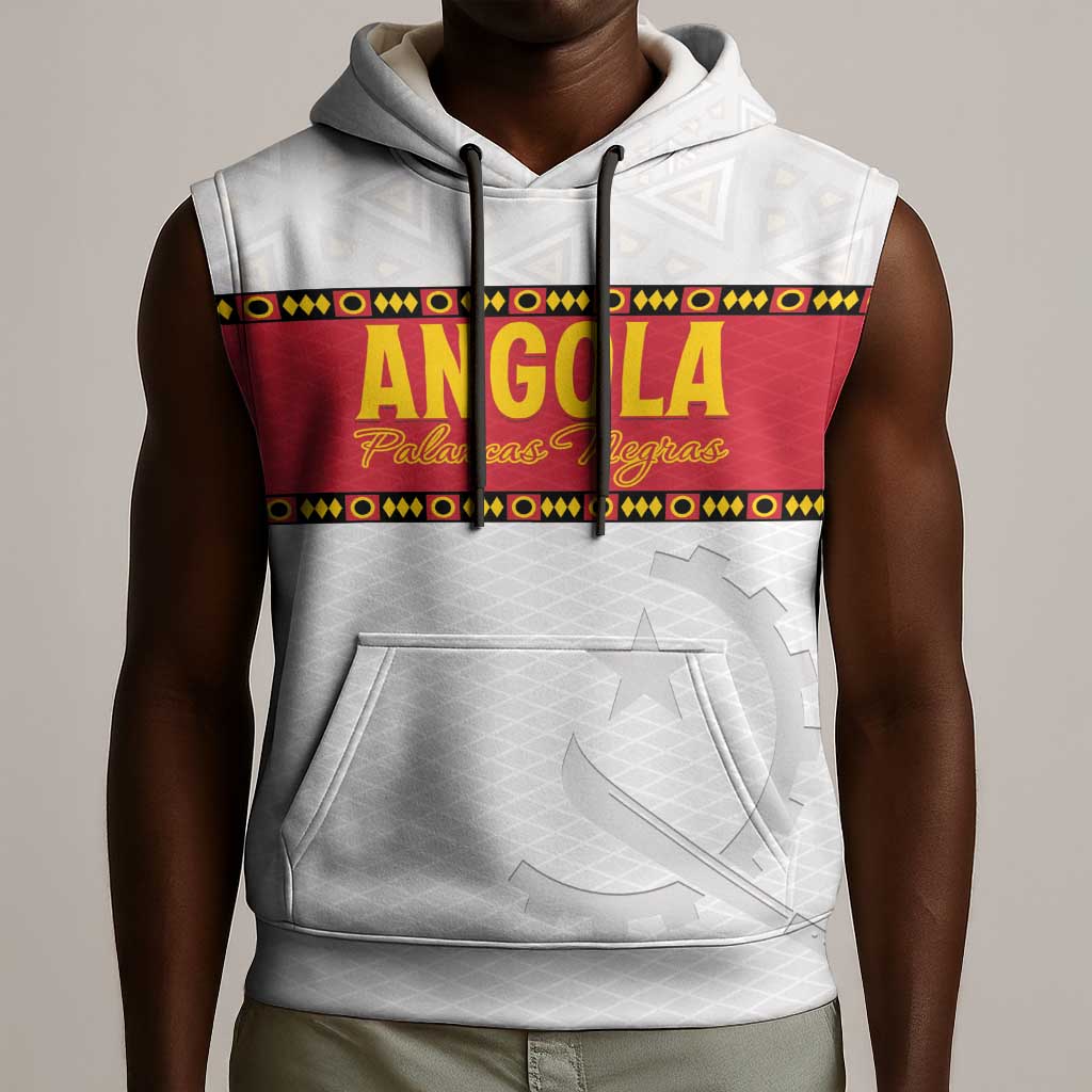Afro Angola Football Custom Sleeveless Hoodie Go Palancas Negras - African Pride