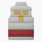 Custom Angola Football Sleeveless Puffer Jacket Avante Palancas Negras - White