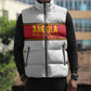 Custom Angola Football Sleeveless Puffer Jacket Avante Palancas Negras - White