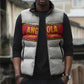 Custom Angola Football Sleeveless Puffer Jacket Avante Palancas Negras - White