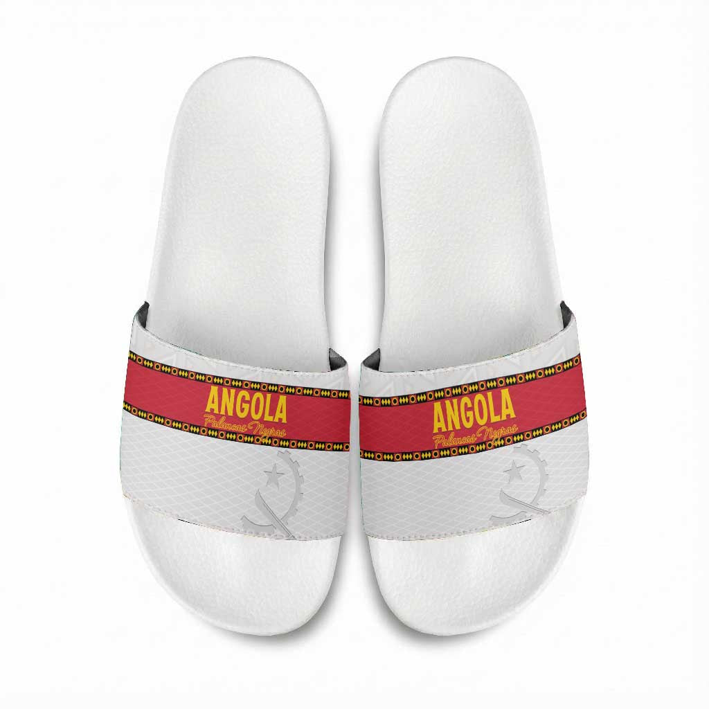 Angola Football Slide Sandals Avante Palancas Negras - White