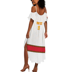 Afro Angola Football Custom Summer Maxi Dress Go Palancas Negras - African Pride