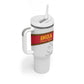 Afro Angola Football Custom Tumbler With Handle Go Palancas Negras - African Pride