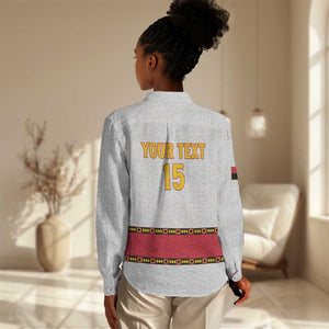 Afro Angola Football Custom Women Casual Shirt Go Palancas Negras - African Pride