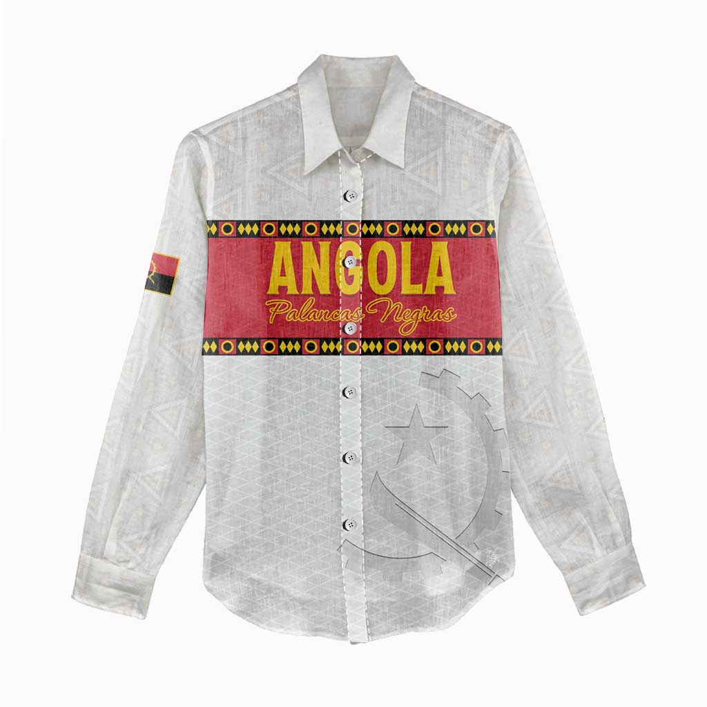 Afro Angola Football Custom Women Casual Shirt Go Palancas Negras - African Pride