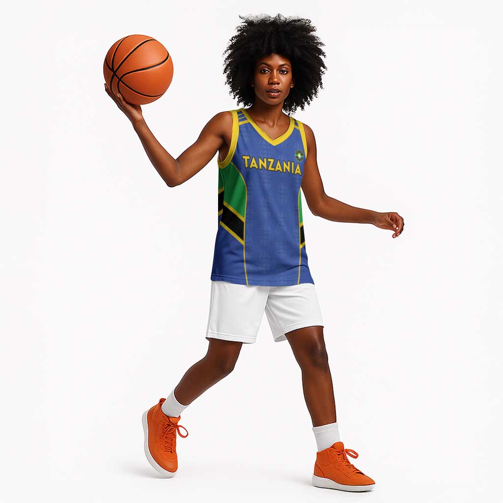 Afro Tanzania Football Custom Basketball Jersey Go Taifa Stars Go - African Pride
