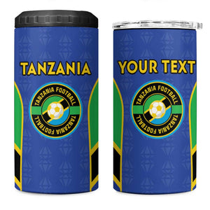 Afro Tanzania Football Custom 4 in 1 Can Cooler Tumbler Go Taifa Stars Go - African Pride