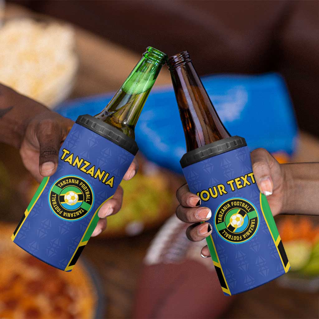 Afro Tanzania Football Custom 4 in 1 Can Cooler Tumbler Go Taifa Stars Go - African Pride