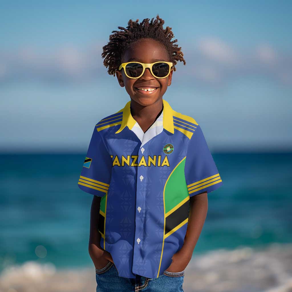 Afro Tanzania Football Custom Kid Hawaiian Shirt Go Taifa Stars Go - African Pride
