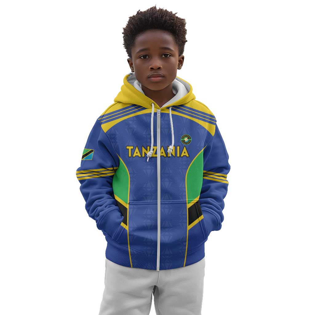 Afro Tanzania Football Custom Kid Hoodie Go Taifa Stars Go - African Pride