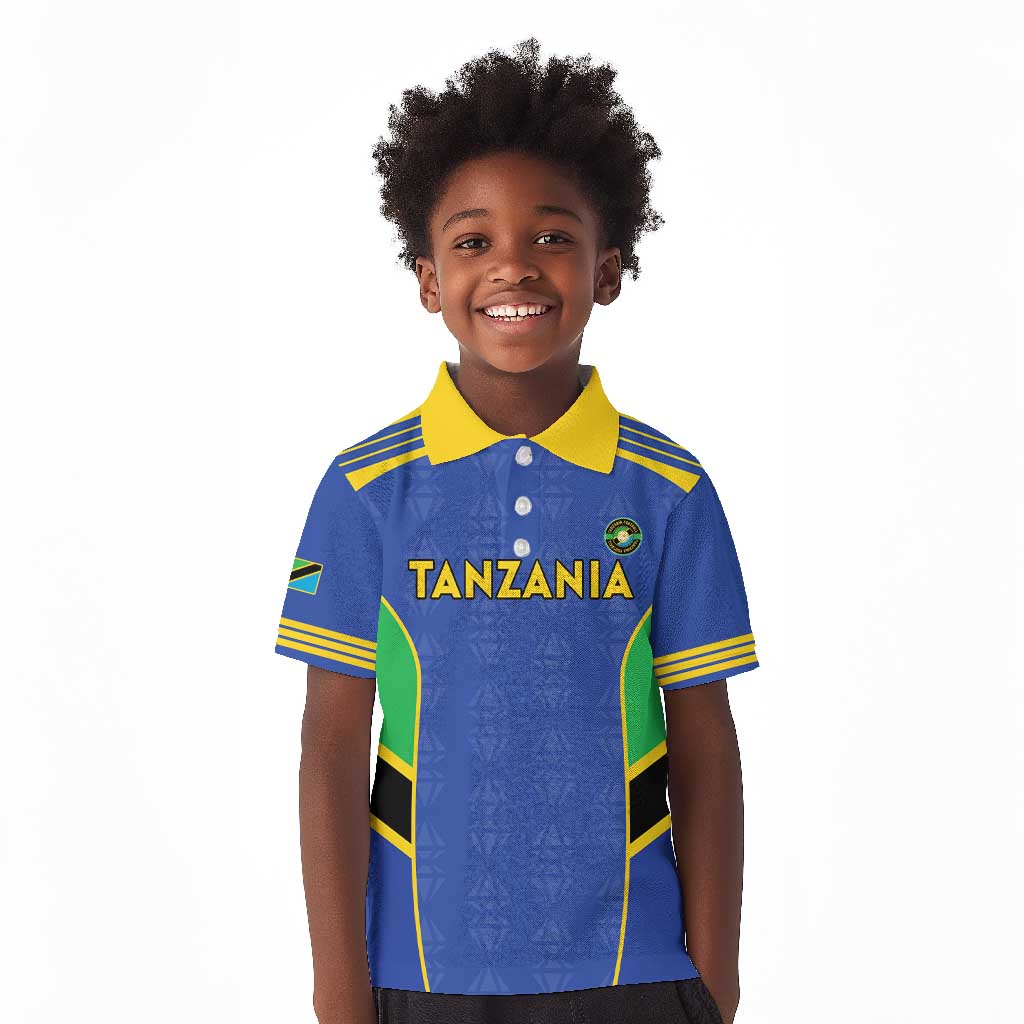 Afro Tanzania Football Custom Kid Polo Shirt Go Taifa Stars Go - African Pride