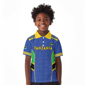 Afro Tanzania Football Custom Kid Polo Shirt Go Taifa Stars Go - African Pride