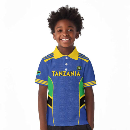 Afro Tanzania Football Custom Kid Polo Shirt Go Taifa Stars Go - African Pride