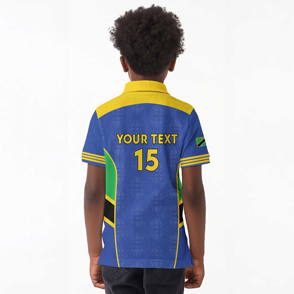 Afro Tanzania Football Custom Kid Polo Shirt Go Taifa Stars Go - African Pride