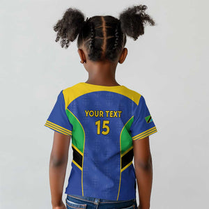 Afro Tanzania Football Custom Kid T shirt Go Taifa Stars Go - African Pride