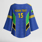 Custom Tanzania Football Kimono Sleeve Blouse Go Taifa Stars Go
