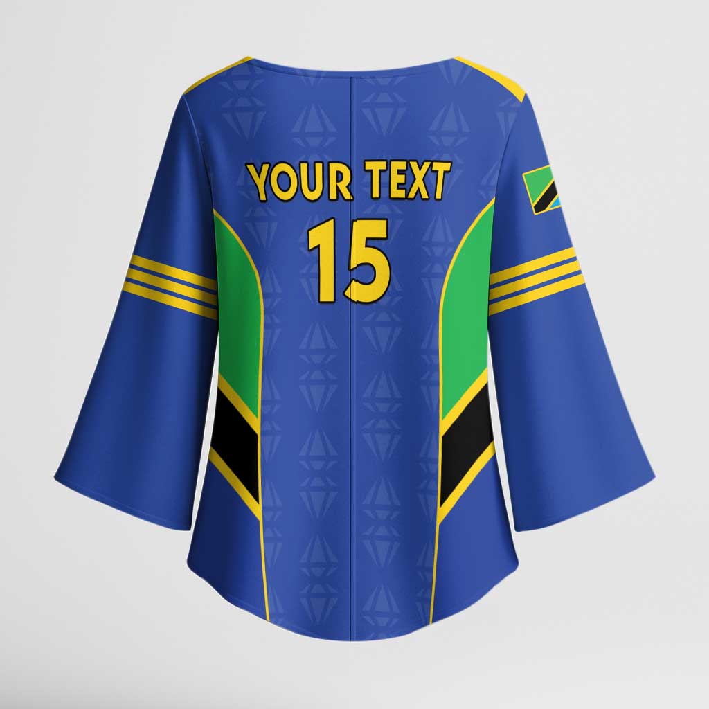 Custom Tanzania Football Kimono Sleeve Blouse Go Taifa Stars Go