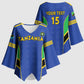 Custom Tanzania Football Kimono Sleeve Blouse Go Taifa Stars Go
