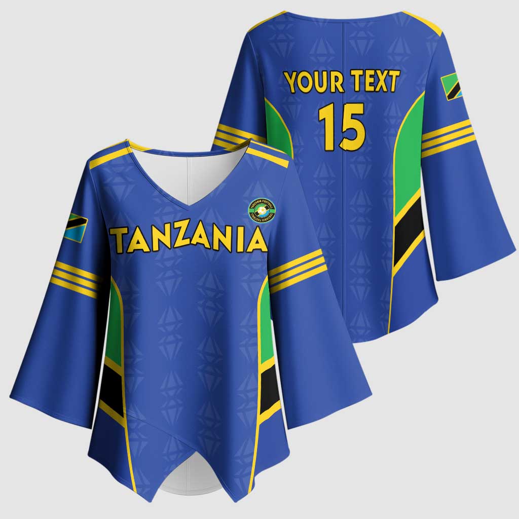 Custom Tanzania Football Kimono Sleeve Blouse Go Taifa Stars Go