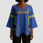Custom Tanzania Football Kimono Sleeve Blouse Go Taifa Stars Go