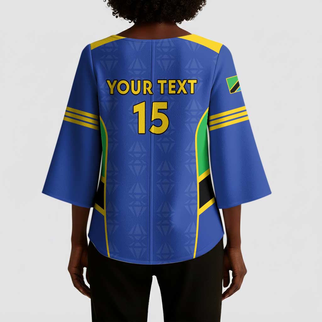 Custom Tanzania Football Kimono Sleeve Blouse Go Taifa Stars Go