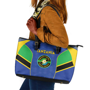 Afro Tanzania Football Leather Tote Bag Go Taifa Stars Go - African Pride