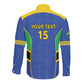 Afro Tanzania Football Custom Long Sleeve Button Shirt Go Taifa Stars Go - African Pride