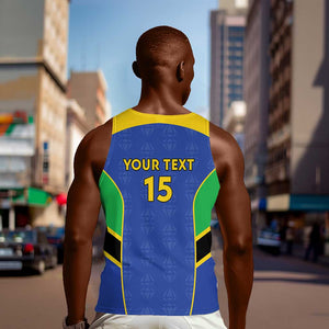 Afro Tanzania Football Custom Men Tank Top Go Taifa Stars Go - African Pride