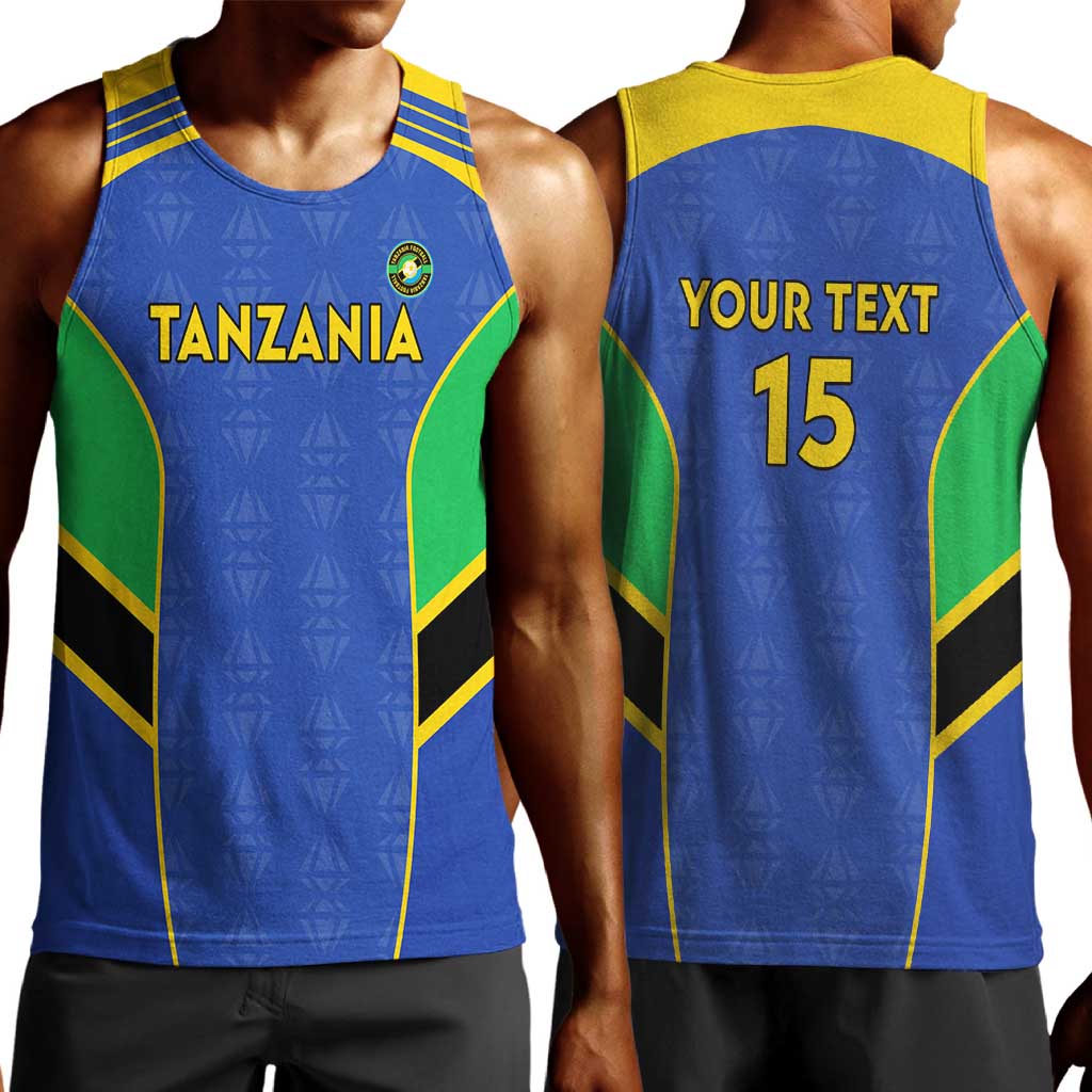Afro Tanzania Football Custom Men Tank Top Go Taifa Stars Go - African Pride