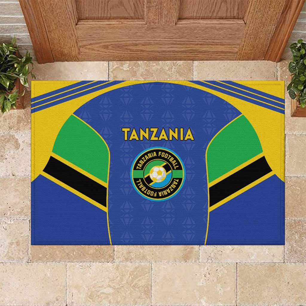 Afro Tanzania Football Rubber Doormat Go Taifa Stars Go - African Pride