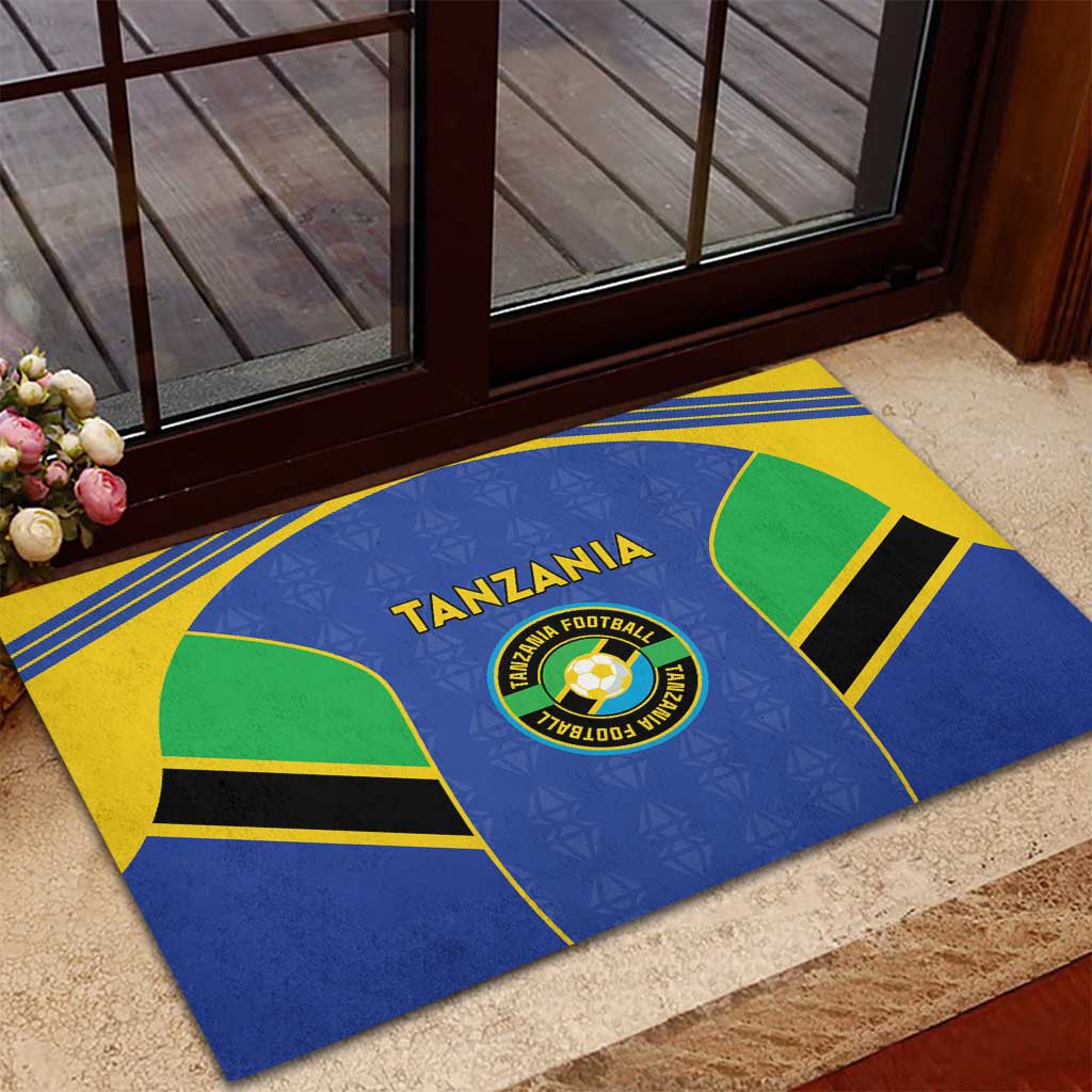 Afro Tanzania Football Rubber Doormat Go Taifa Stars Go - African Pride